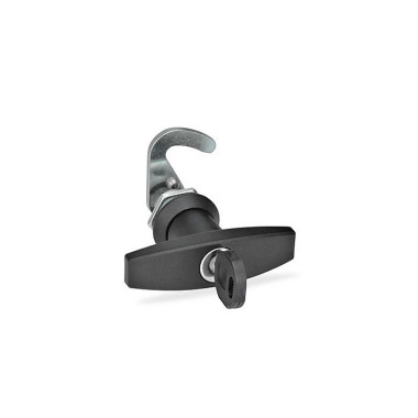 Ganter Hook-Type Latches, with Operating Elements / Operation with Key, Lockable 115.8-SCT-18-H1-SW-1