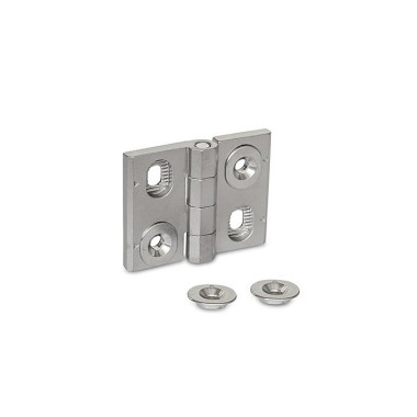 Ganter Hinges, Stainless Steel, Adjustable 127-A4-76-60-H-GS