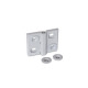 Ganter Hinges, Zinc Die Casting, Adjustable 127-ZD-76-60-B-SR