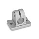 Ganter Flanged Connector Clamps, Aluminum 145-B15-2-BL