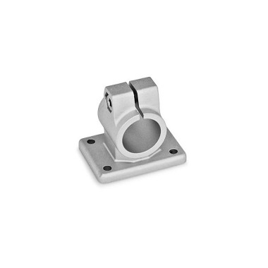 Ganter Flanged Connector Clamps, Aluminum, with 4 Holes 146-B50-65-2-BL