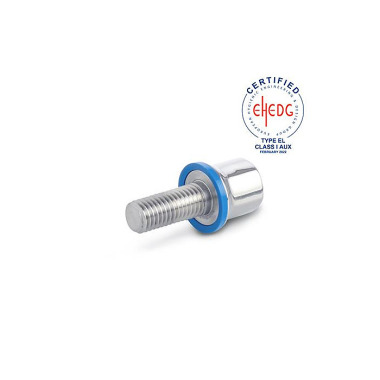 Ganter Screws, Stainless Steel, Hygienic Design 1580-M12-40-PL-E