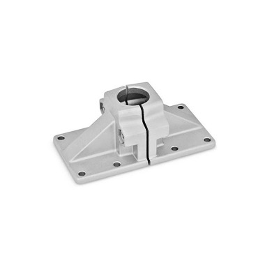 Ganter Wide base plate connector clamps, Aluminum 167-B20-2-BL