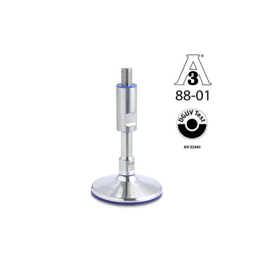 Ganter Leveling Feet, Stainless Steel, without Mounting Holes, Hygienic Design 20-80-M24-185-A