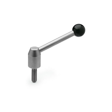 Ganter Adjustable Tension Levers, with Threaded Stud, Stainless Steel 212.5-21-M8-50-E