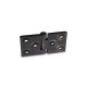 Ganter Heavy Duty Hinges, Stainless Steel, Horizontally Elongated 237.3-NI-120-60-B-SW