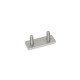 Ganter Plates, Stainless Steel, with Threaded Studs, for Hinges 2376-NI-50-30-MT