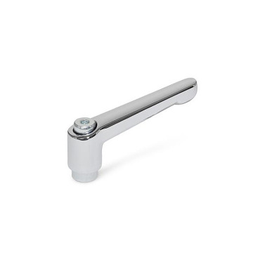 Ganter Adjustable Hand Levers, Zinc Die Casting, Bushing Steel, Zinc Plated 300.2-22-M4-CR