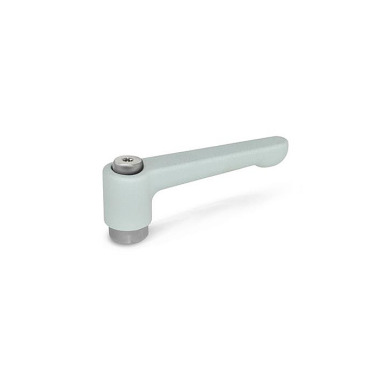 Ganter Flat Adjustable Hand Levers, Zinc Die Casting, Bushing Stainless Steel 302.1-30-B6-SR