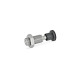 Ganter Spring Bolts, Stainless Steel / Plastic Knob 313-5-AK-1-NI