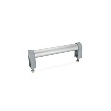 Ganter Oval Tubular Handles, with Inclined Profile, Aluminum / Zinc die casting 335-36-300-B-ES