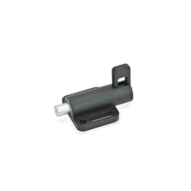 Ganter Spring Latches, Guide Zinc Die Casting / Plunger Pin Steel, with Flange for Surface Mounting 416-8-38-S