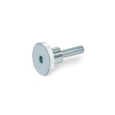 Ganter Knurled Thumb Screws, Steel, High Type, with Internal Hexagon 464.1-M6-16-ZB