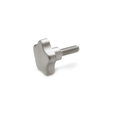 Ganter Star Knobs with Threaded Stud, Stainless Steel AISI 316L 5334.4-50-M10-20