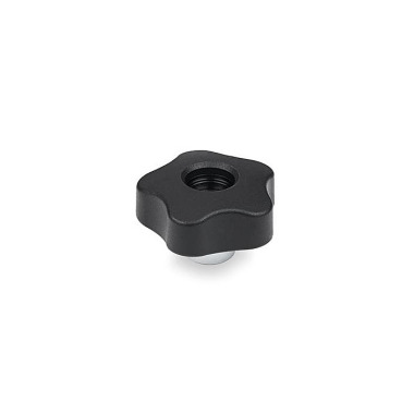 Ganter Star Knobs with Protruding Steel Bushing, without Cover Cap 5337.1-40-M8-D