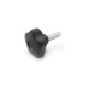 Ganter Star Knobs with Threaded Stud, Plastic, Threaded Stud Steel, Softline 5337.6-66-M12-40