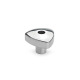 Ganter Triangular Knobs, Stainless Steel 5339.5-32-M6-D-PL