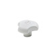 Ganter Three-Lobed Knobs, Plastic, Antimicrobial 5342-40-M8-WSA