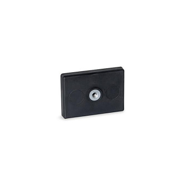 Ganter Retaining Magnets, Rectangular-Shaped, with Rubber Jacket 57.1-31-43-M4-A-SW