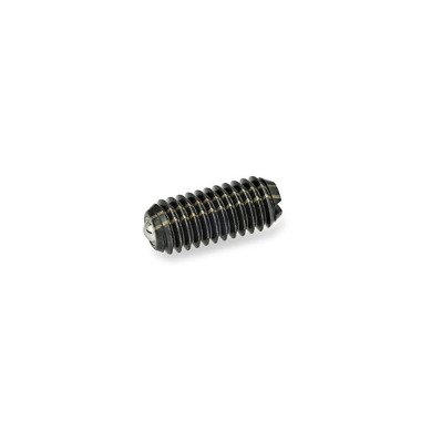 Ganter Spring Plungers, Ball with Friction Bearing, with Slot, Steel 615.8-M5-KS