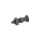 Ganter Indexing Plungers, Threaded Body Plastic, Plunger Pin Steel 617.2-10-BK-ST