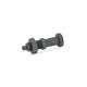 Ganter Indexing Plungers, Threaded Body Plastic, Plunger Pin Steel 617.2-10-CK-ST