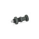 Ganter Indexing Plungers, Threaded Body Plastic, Plunger Stainless Steel 617.2-6-BK-NI