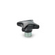 Ganter Hand Knobs, Duroplast, with Protruding Steel Bushing 6335.1-32-M6-E