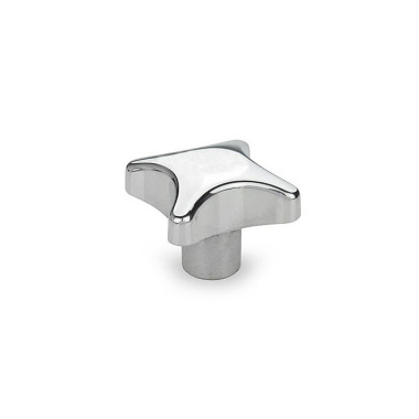 Ganter Hand Knobs, Aluminum 6335-AL-50-B10-C-PL