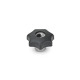 Ganter Quick Release Star Knobs, Plastic, Bushing, Stainless Steel 6336.3-50-M10-NI