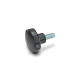 Ganter Star Knobs, Plastic, Threaded Stud Steel 6336.4-SK-50-M10-30