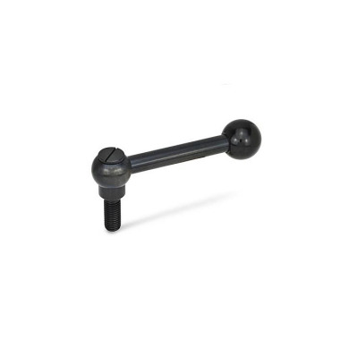 Ganter Adjustable Clamping Levers, with Threaded Stud, Steel 6337.3-25-M10-20-M