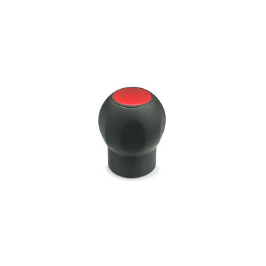 Ganter Ball Handles with Cover Cap, Plastic, Softline 675.1-43-M10-DRT