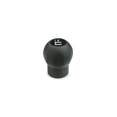 Ganter Ball Handles with Cover Cap, Plastic, Softline 675.1-43-M10-DTR