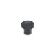 Ganter Knurled Knobs, Plastic, Threaded Bushing Brass 676-21-M4-SG