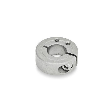 Ganter Semi-Split Shaft Collars, Stainless Steel, with Extension-Tapped Holes 7062.1-42-B20-NI-B