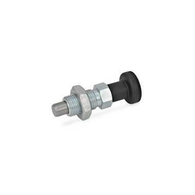 Ganter Indexing Plungers, Steel, with Knob, with and without Rest Position 717-5-M10X1-BK-ST