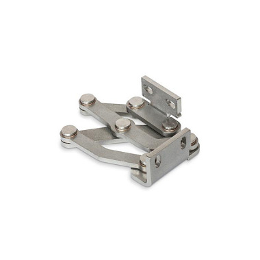 Ganter Stainless Steel Multiple-Joint Hinges, Concealed, Opening Angle 180° 7237-NI-40-L-MT