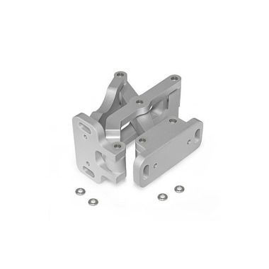 Ganter Multiple-Joint Hinges, Aluminum, Concealed, Opening Angle 180° 7247-AL-75-EL