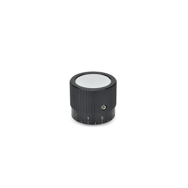 Ganter Control Knobs, Aluminum, Black Anodized 726.1-34-B8-S-1