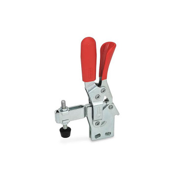 Ganter Toggle Clamps, Steel, Operating Lever Vertical, with Lock Mechanism, with Vertical Mounting Base 810.4-230-BLC