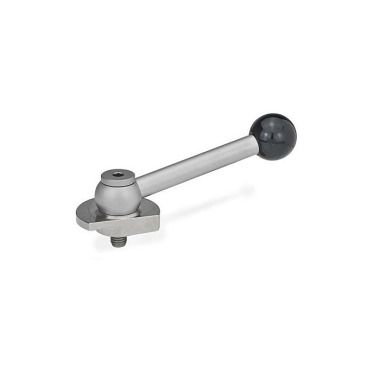 Ganter Clamping Bolts, Stainless Steel, Downward Clamping, with Threaded Bolt 918.7-40-KV-L