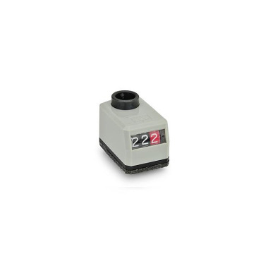 Ganter Position Indicators, 3 Digits, Digital Indication, Mechanical Counter, Hollow Shaft Steel 955-003-AR-L-GR