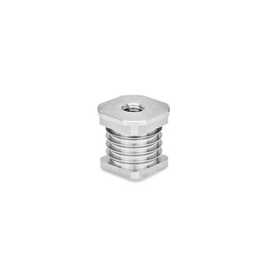 Ganter Stainless Steel Insert Bushings, for Round Tubes and Square Tubes 992.5-V40-M12