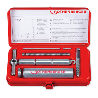 Rothenberger Cartridge extractor set, 9 pcs. 854390