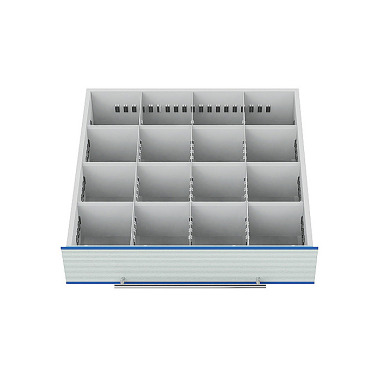 Bedrunka+Hirth Schubladeneinteilung R 24-24 mit Metalleinteilung, Front 150 mm für TSM-Schrank TS-7-26-150A