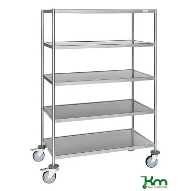 Kongamek Fully welded stainless steel trolley 5 shelves, C3 KM60369MRU