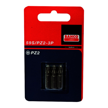 BAHCO 1/4 bits, 25 mm, PZ 1, pack of 3 59S/PZ1-3P