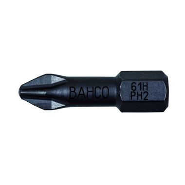 BAHCO 1/4 bits, 25 mm, extra hard, PH 2, pack of 10 61H/PH2