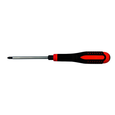 BAHCO Screwdriver, ERGO, full-length hexagon blade with hexagon socket and solid impact cap, PH 2, 125 mm BE-8620TB